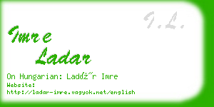 imre ladar business card